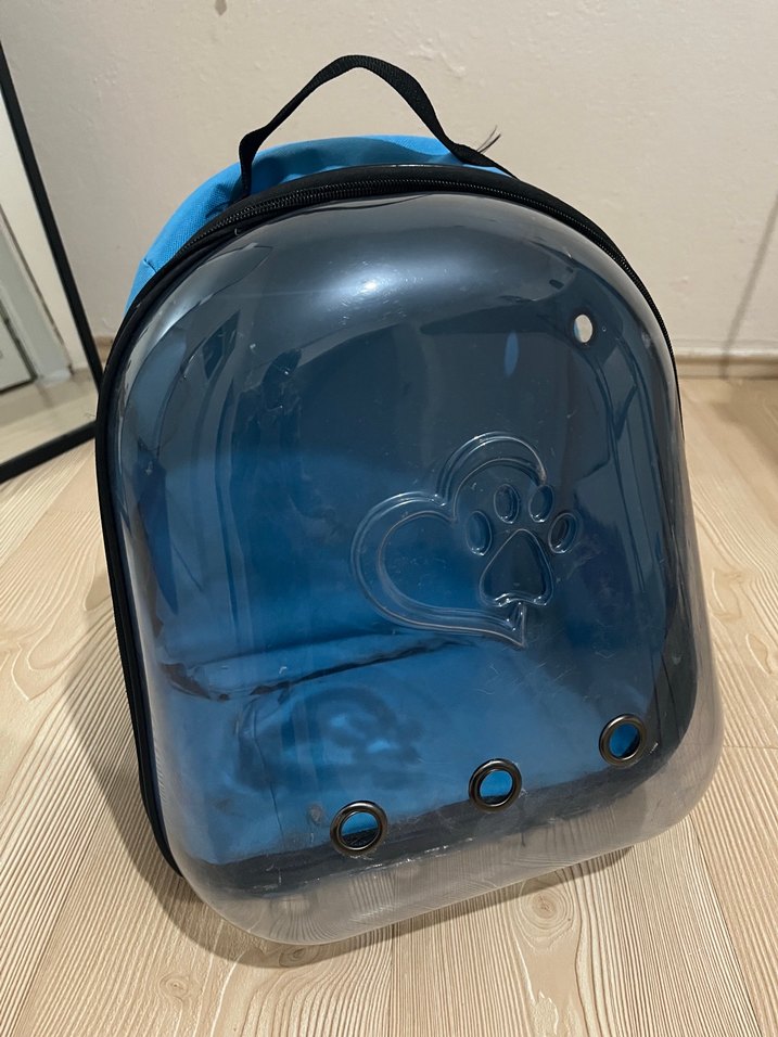 Mavi Taşınabilir Evcil Hayvan Sırt Çantası - Görsel 3