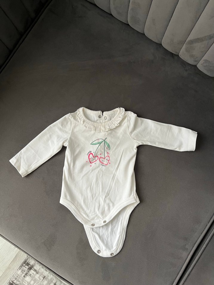 Bebek Kız Beyaz Uzun Kollu Takım - Görsel 3