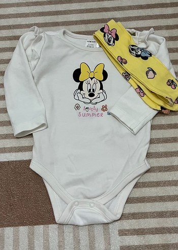 LC Waikiki Dantel İşlemeli Beyaz Bebek Hastane Kıyafeti ve 3lü takım