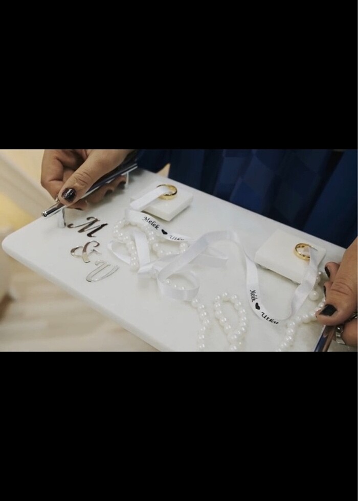 Söz yüzük tepsisi mermer - Görsel 2