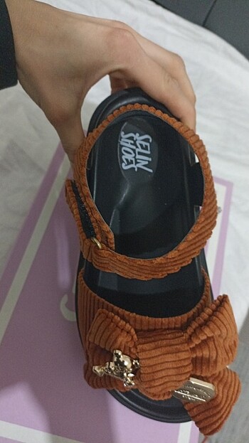 37 Beden kahverengi Renk Selin shoes sandalet