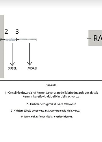 Diğer Duvar rafı 3lü 50x15
