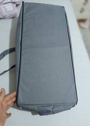 Gri Desensiz Bebek Çantası - Görsel 4