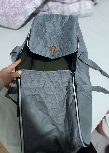 Gri Desensiz Bebek Çantası - Görsel 2