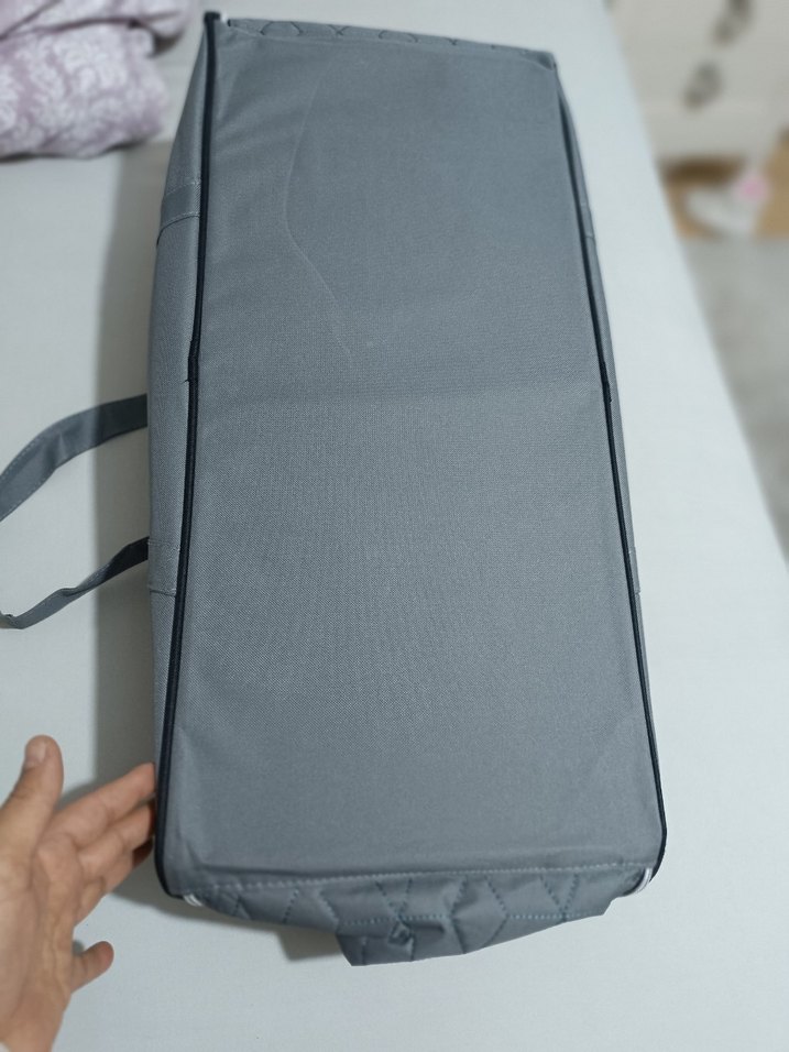 Gri Desensiz Bebek Çantası - Görsel 4