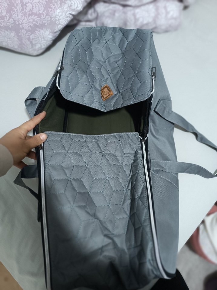 Gri Desensiz Bebek Çantası - Görsel 2