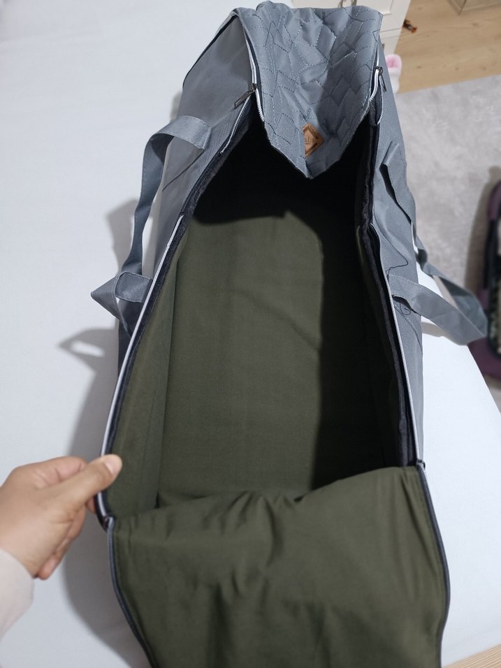 Gri Desensiz Bebek Çantası - Görsel 3