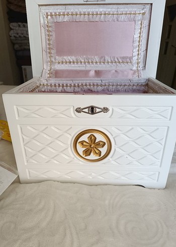 Beyaz Dekoratif Ahşap Kutu Seti - Görsel 3