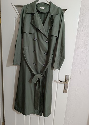 Düğmeli Uzun Kadın Trençkot - Görsel 4