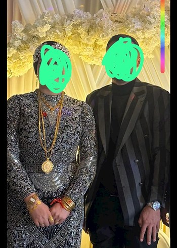 Boncuk İşlemeli Vintage Uzun Gri Abiye 40 ve 42 bedene uygun - Görsel 3