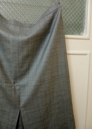 Gri Çizgili Etek en 44 boy 62 - Görsel 2