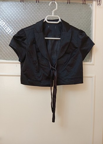 Kadın Siyah Kısa Kollu Bolero