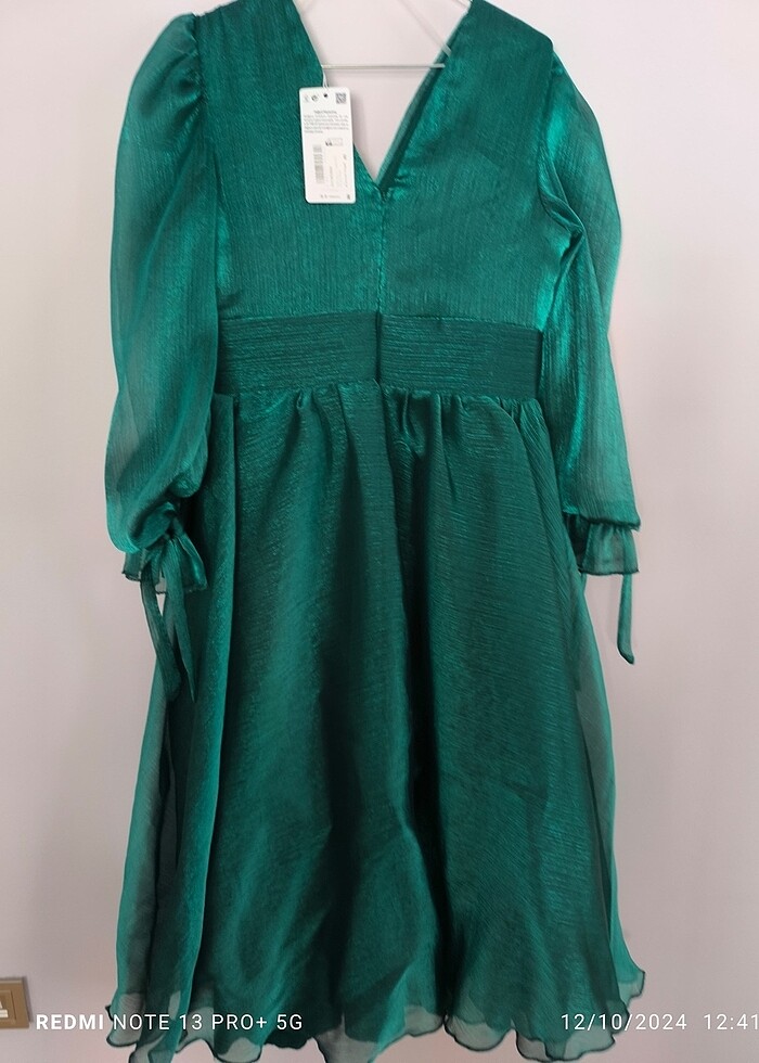 Yeşil abiye elbise - Görsel 4