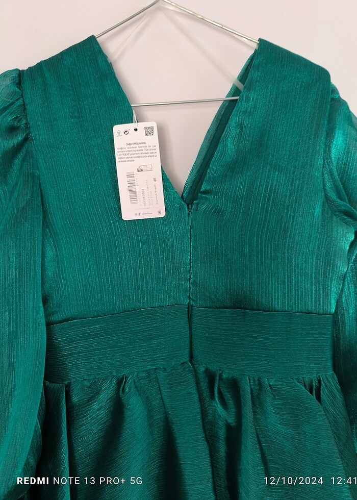 Yeşil abiye elbise - Görsel 2