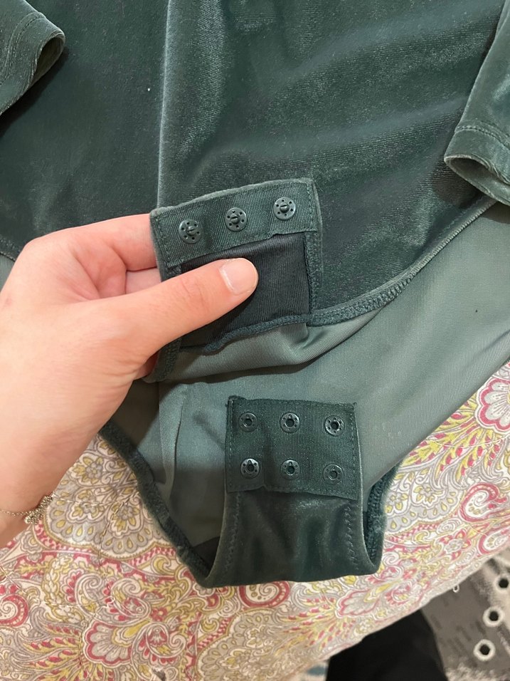 Gri Drapeli Uzun Kollu Bohem Bluz - Görsel 3