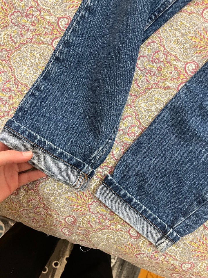 Mavi Bol Kesim Normal Boy Kadın Kot Pantolon - Görsel 4