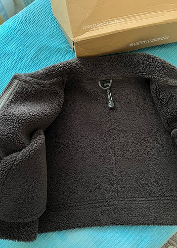 Stradivarius Gri Süet Kısa Kadın Ceket - Görsel 3