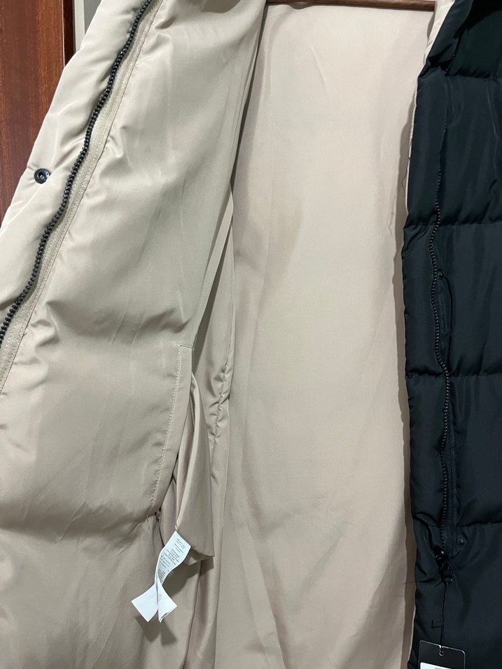 Uzun Siyah Kadın Kışlık Mont Kapüşonlu - Görsel 4