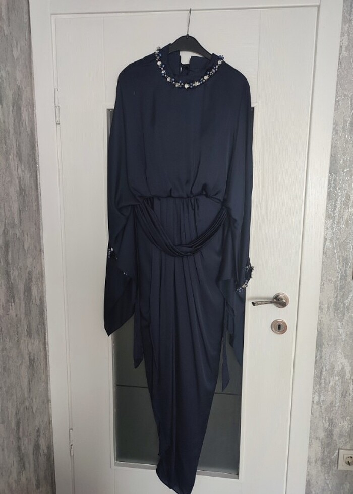 Hennin Taşlı Tesettür Abiye Elbise  - Görsel 2