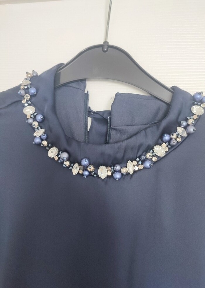 Hennin Taşlı Tesettür Abiye Elbise  - Görsel 3