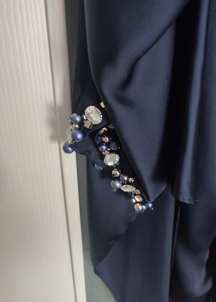 Hennin Taşlı Tesettür Abiye Elbise  - Görsel 4