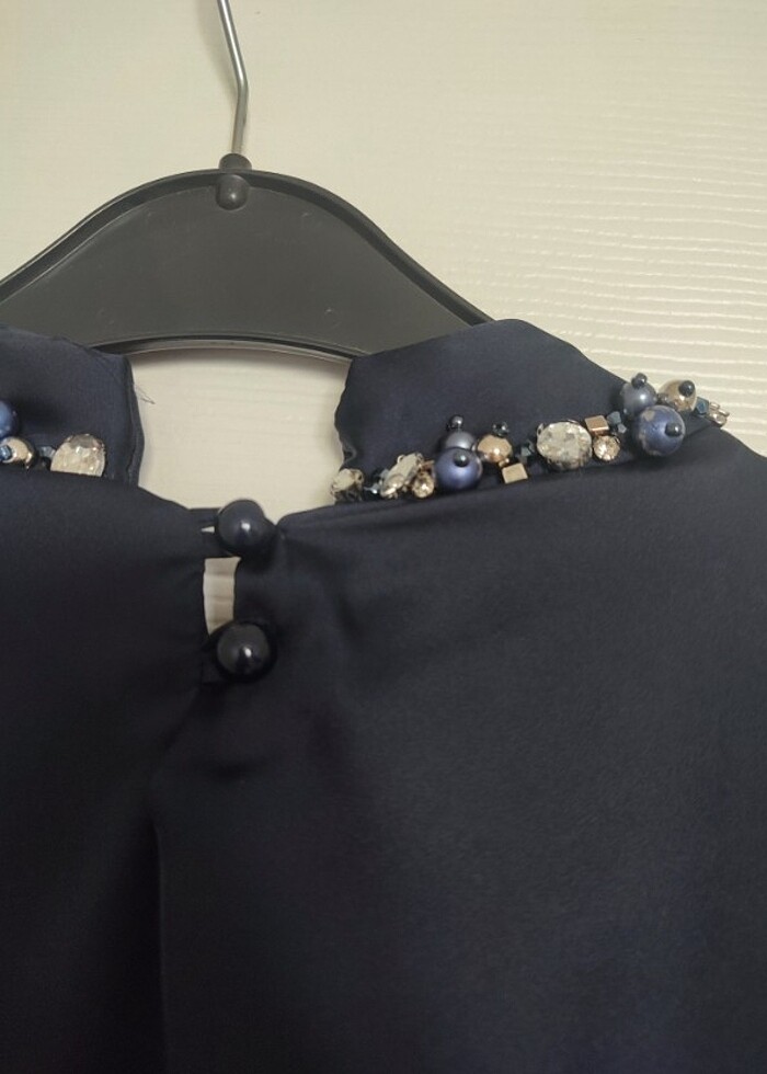 Hennin Taşlı Tesettür Abiye Elbise  - Görsel 5