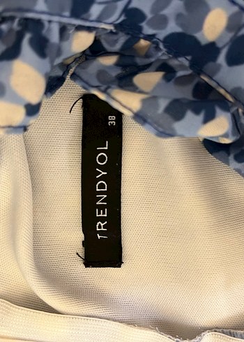 Mavi Şifon Tesettür Kadın Elbise - Görsel 9