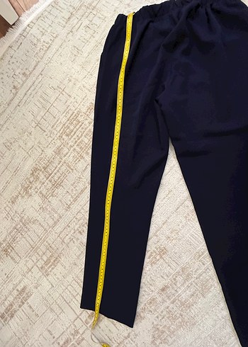 Kadın Lacivert boru paça kumaş pantolon - Görsel 4