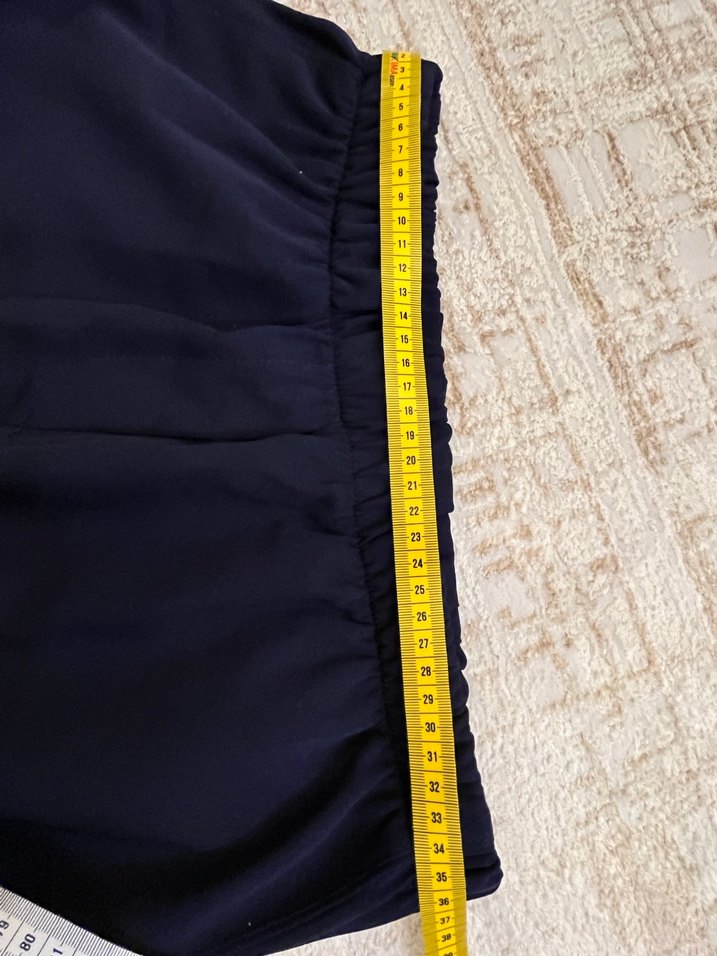 Kadın Lacivert boru paça kumaş pantolon - Görsel 5