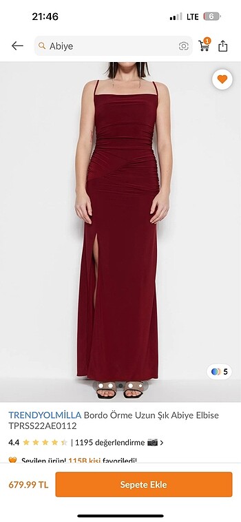 xl Beden bordo Renk Abiye Elbise