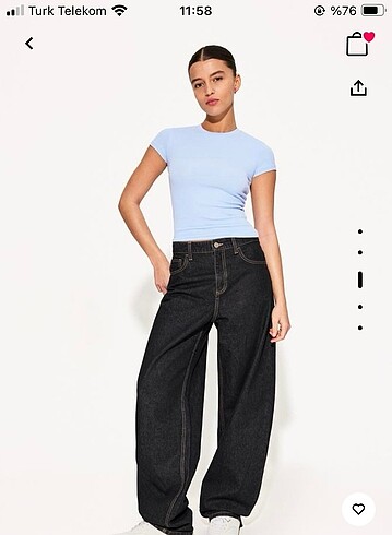 bershka kisa kollu bisiklet yaka t-shirt