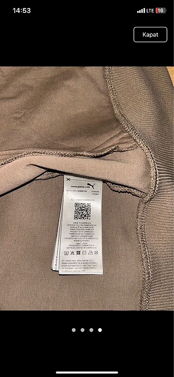 xl Beden kahverengi Renk Puma ceket T7