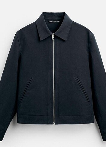 ZARA CROPPED ZIP-UP JACKET 0 ORGANICALLY COTTON