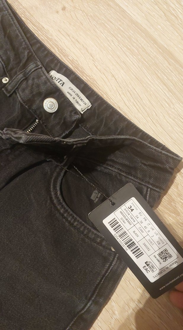 Kadın Siyah Denim Pantolon - Görsel 3