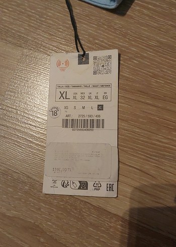 Buz Mavisi Midi Kumaş Kadın Pantolon - Görsel 3