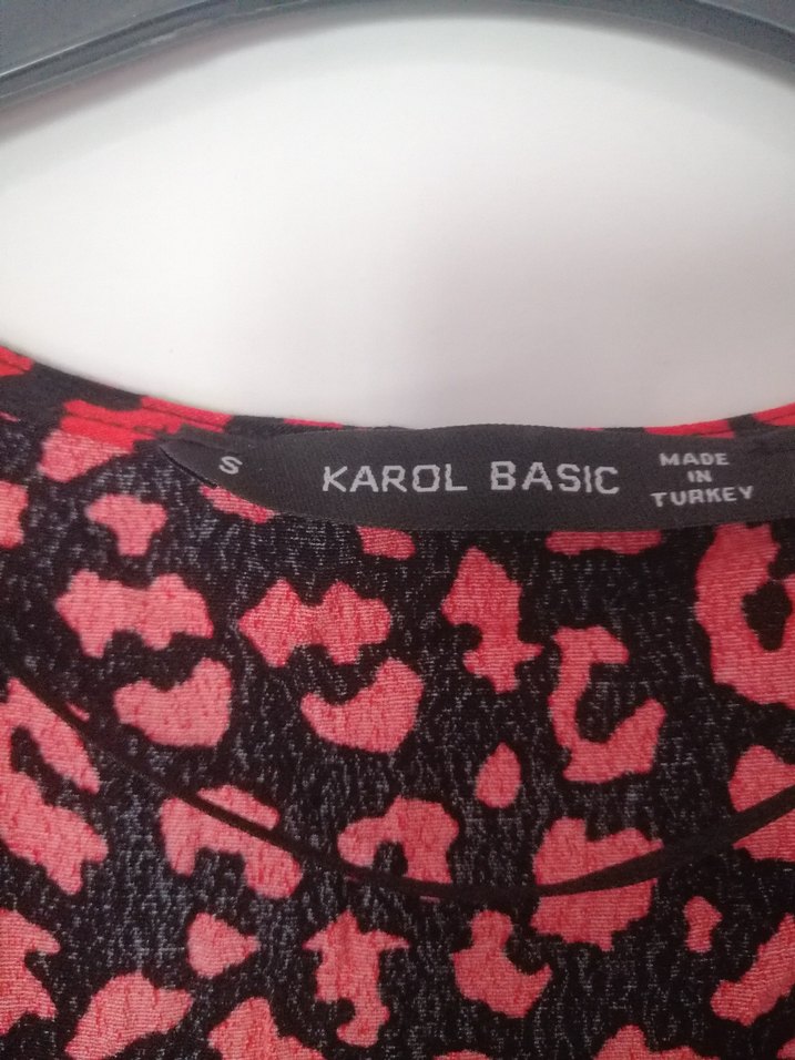 Kırmızı V Yaka Uzun Kollu Midi Elbise - Görsel 3