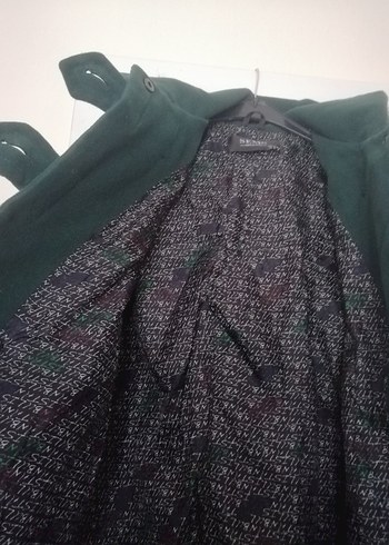 Kürklü Yeşil Kadın Midi Kaban - Görsel 2