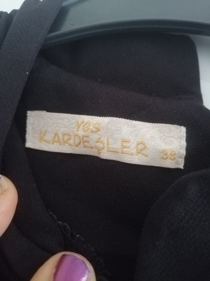 Nakışlı Siyah Uzun Kollu Gotik Elbise - Görsel 2