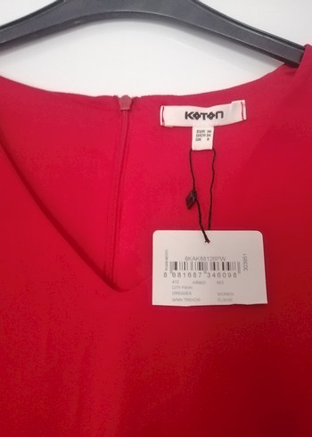 Kısa Kollu Midi Kırmızı Tunik - Görsel 3