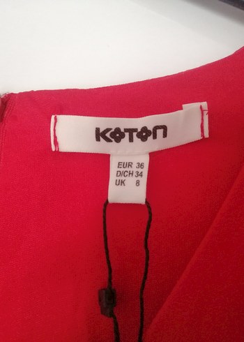 Kısa Kollu Midi Kırmızı Tunik - Görsel 4