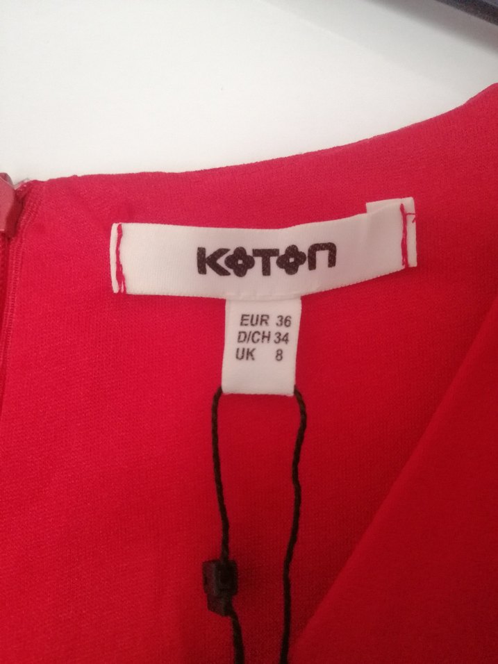 Kısa Kollu Midi Kırmızı Tunik - Görsel 4