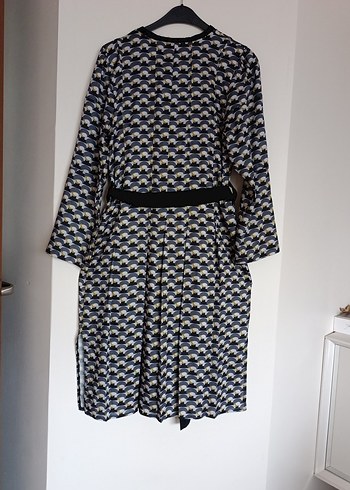 ince ipek saten desenli tunik - Görsel 5