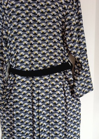 ince ipek saten desenli tunik - Görsel 8