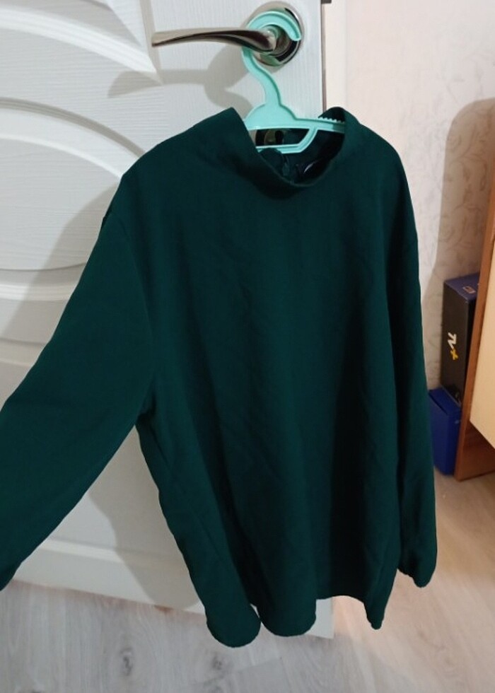 zümrüt yeşili tunik - Görsel 2