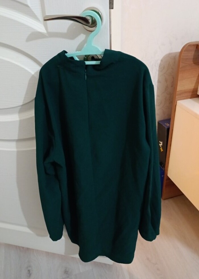 zümrüt yeşili tunik - Görsel 3