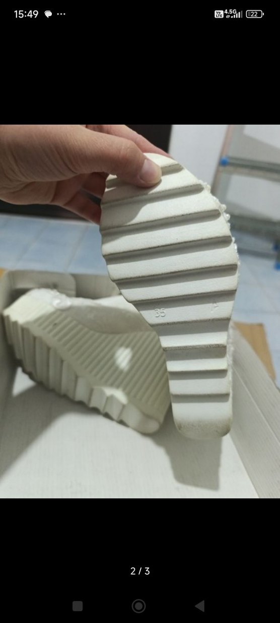 Diger Beyaz Dantel Detaylı dolgu topuk Ayakkabı - Görsel 2