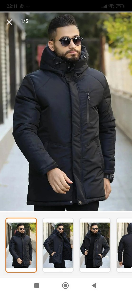 Siyah Erkek Midi Mont - Görsel 2