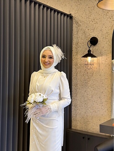 38 Beden Tesettür Nikah elbisesi