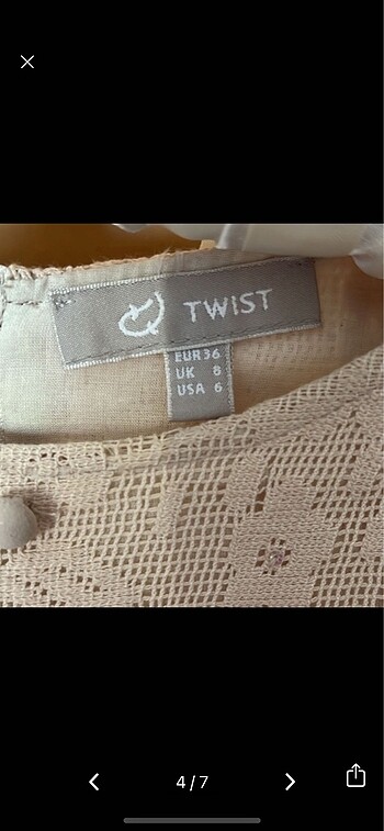 s Beden ten rengi Renk Twist elbise