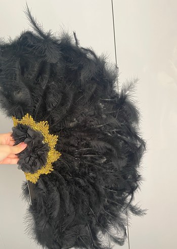 Siyah Kürklü Gotik Düğün Aksesuarı